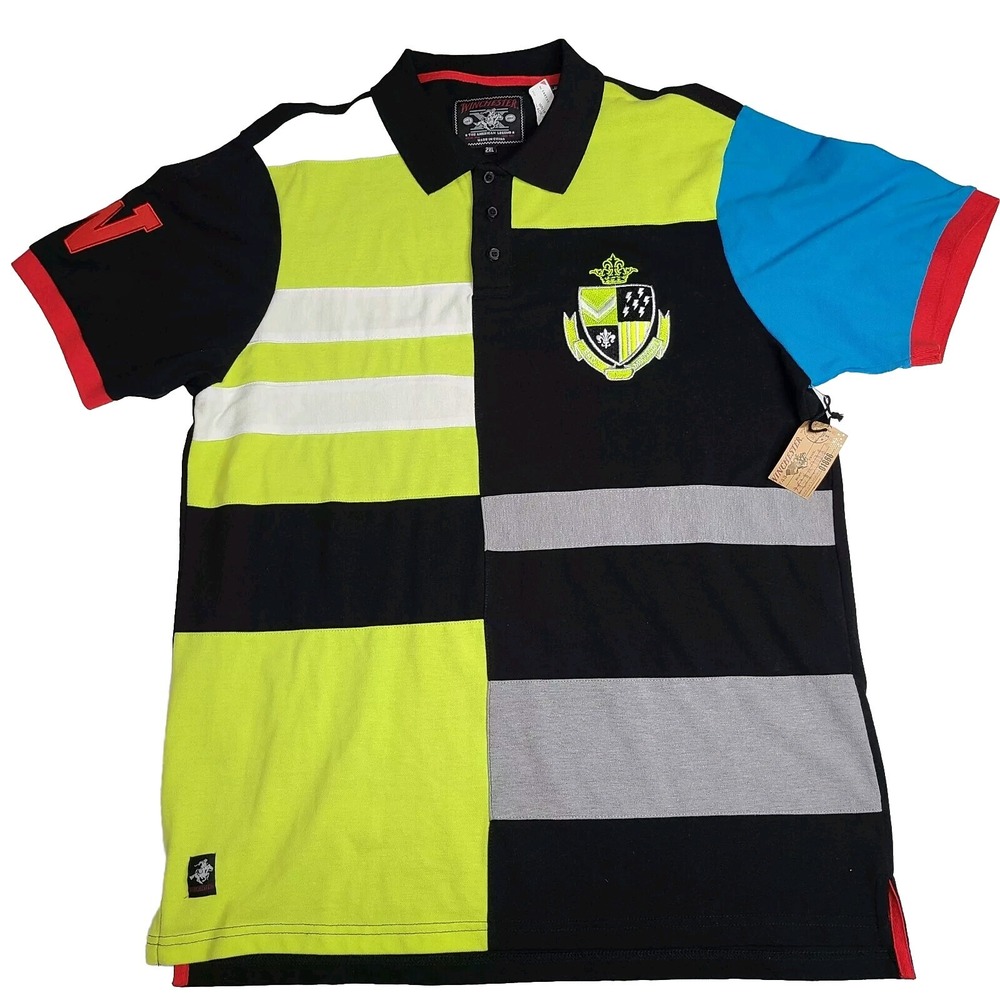 Winchester Polo Shirt XXL Multicolor Embroidered Shooting Sportsman New With Tag